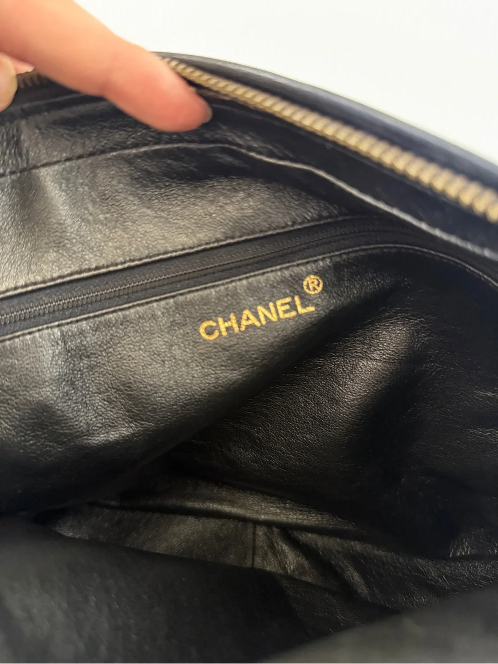 CHANEL Black Quilted Lambskin Crossbody with Gold Chain & Tassel